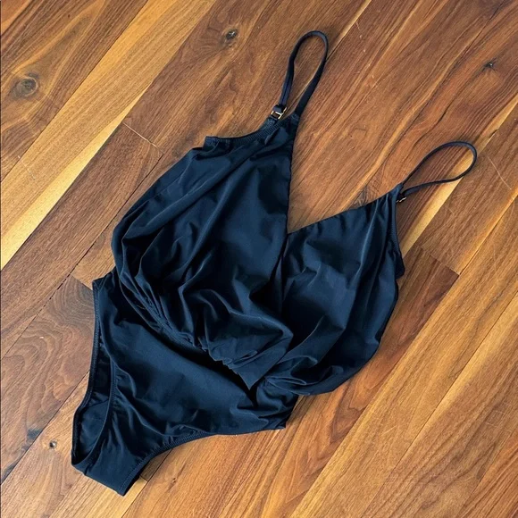 Gottex Black Swimsuit One Piece Sz 6 NWR
